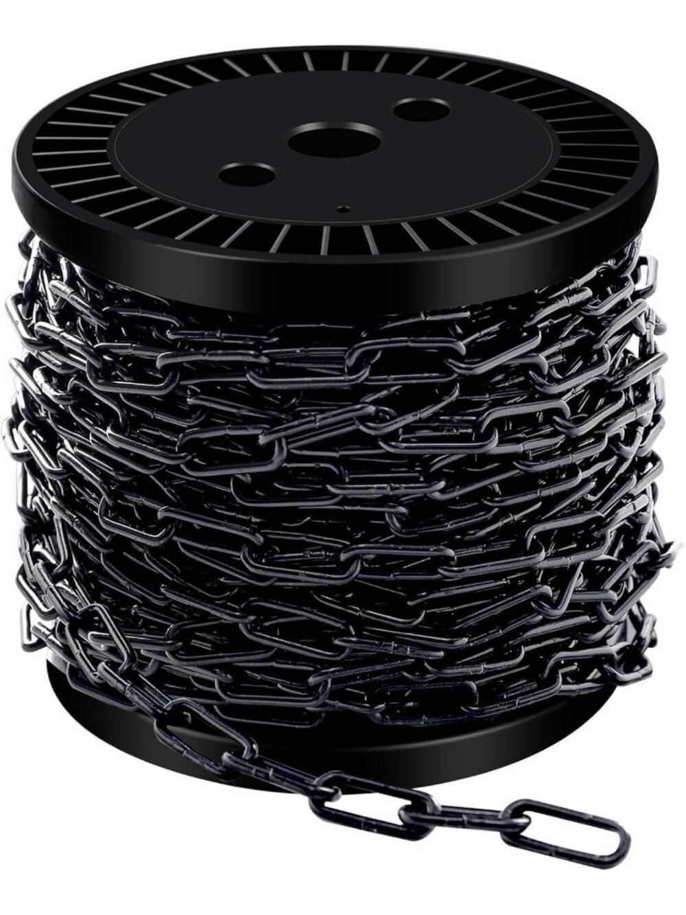 100 Ft Black Decorative Chain - Versatile Hanging Metal Fixture for Home Decor